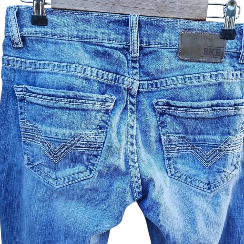 BKE Alec Straight Leg Jeans Mens 30R‎ Medium Wash Blue Denim Stretch 30x29